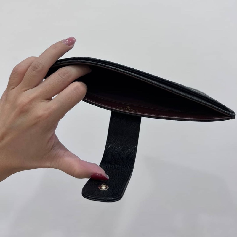 chanel 香奈兒 荔枝牛皮 皮夾 卡夾 長夾 錢包 錢夾 woc 手拿包 晚宴包-4