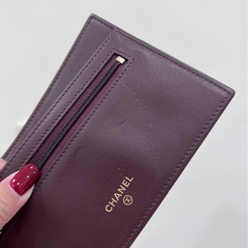 chanel 香奈兒 荔枝牛皮 皮夾 卡夾 長夾 錢包 錢夾 woc 手拿包 晚宴包-5