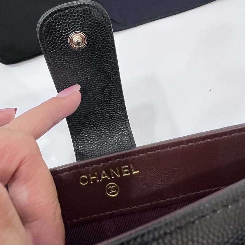chanel 香奈兒 荔枝牛皮 皮夾 卡夾 長夾 錢包 錢夾 woc 手拿包 晚宴包-6