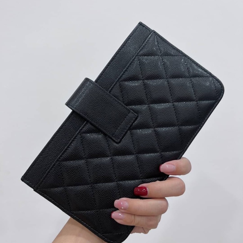 chanel 香奈兒 荔枝牛皮 皮夾 卡夾 長夾 錢包 錢夾 woc 手拿包 晚宴包-13