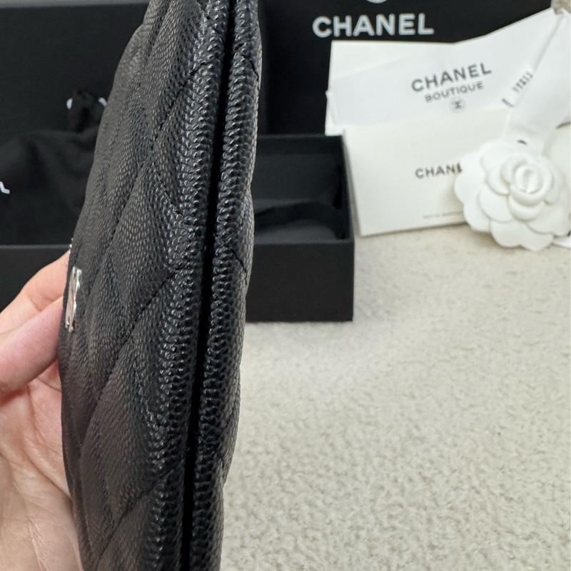 全新 Chanel 一字拉鍊零錢包-11