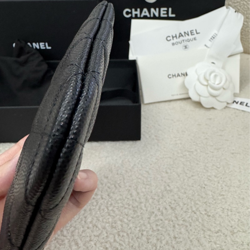 全新 Chanel 一字拉鍊零錢包-5