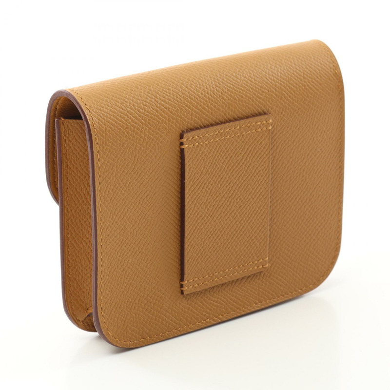 HERMES Constance Slim 雙折皮夾 B 款 Epsom Sesame GHW-1
