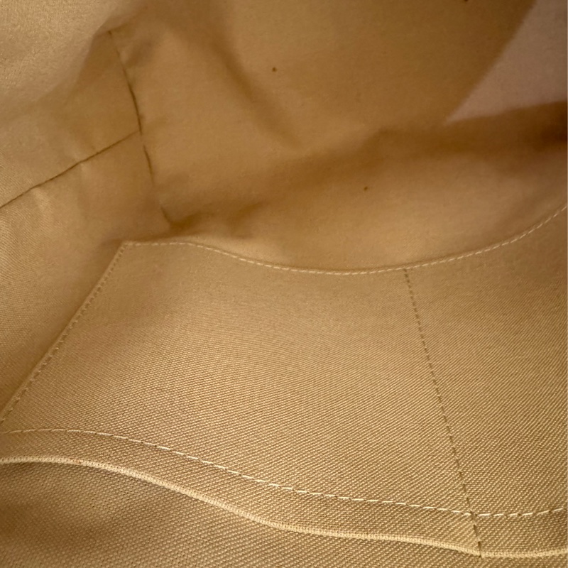 LV白棋盤格側邊雙口袋肩背包-31