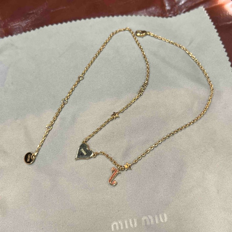 Dior 迪奧 J'愛心琺琅項鍊 七夕限定款 鏈條精緻 點綴小星星-6