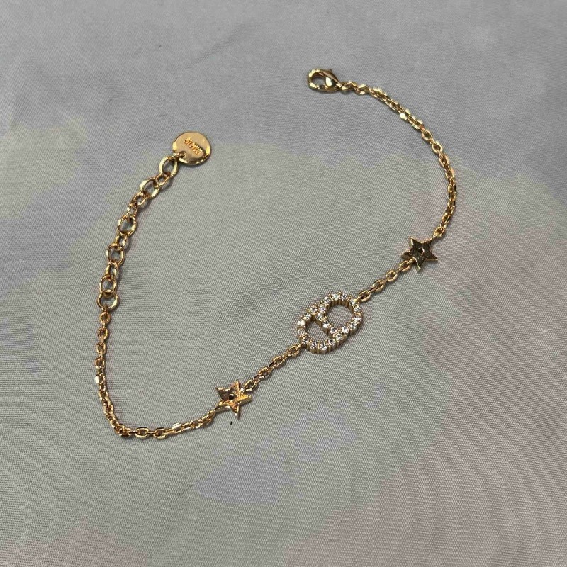 Dior 迪奧 Clair D Lune 金色滿鑽CD星星手鍊 點綴精製 非常閃亮-3