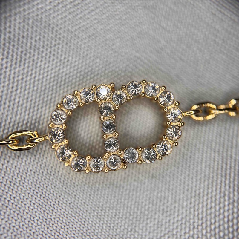 Dior 迪奧 Clair D Lune 金色滿鑽CD星星手鍊 點綴精製 非常閃亮-4