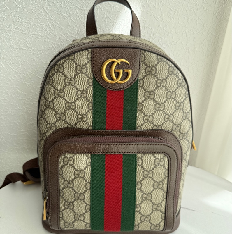 Gucci pvc紅綠後背包✨-0