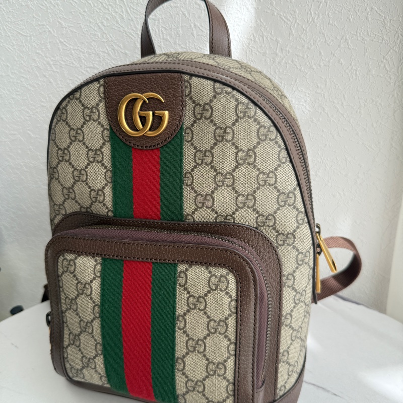 Gucci pvc紅綠後背包✨-2