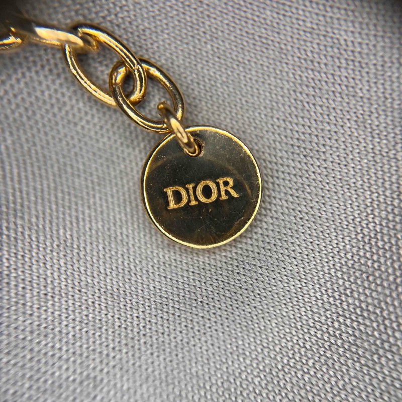Dior 迪奧 Clair D Lune 星星三葉草CD手鏈 金色滿鑽 超級閃亮-6