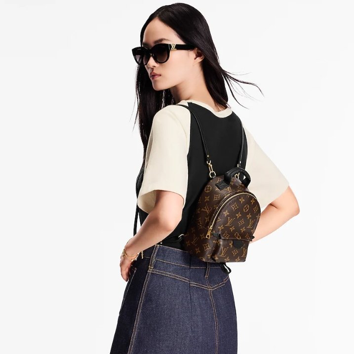LV palm springs mini 新版 後背包/雙肩包/斜背包/手提包 M44873 88成新-0