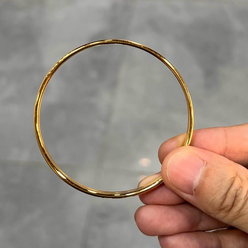 HERMES 🐎愛馬仕 Uni 新款琺瑯手鐲 奶茶色金扣 尺碼55 (內圈18cm)-4