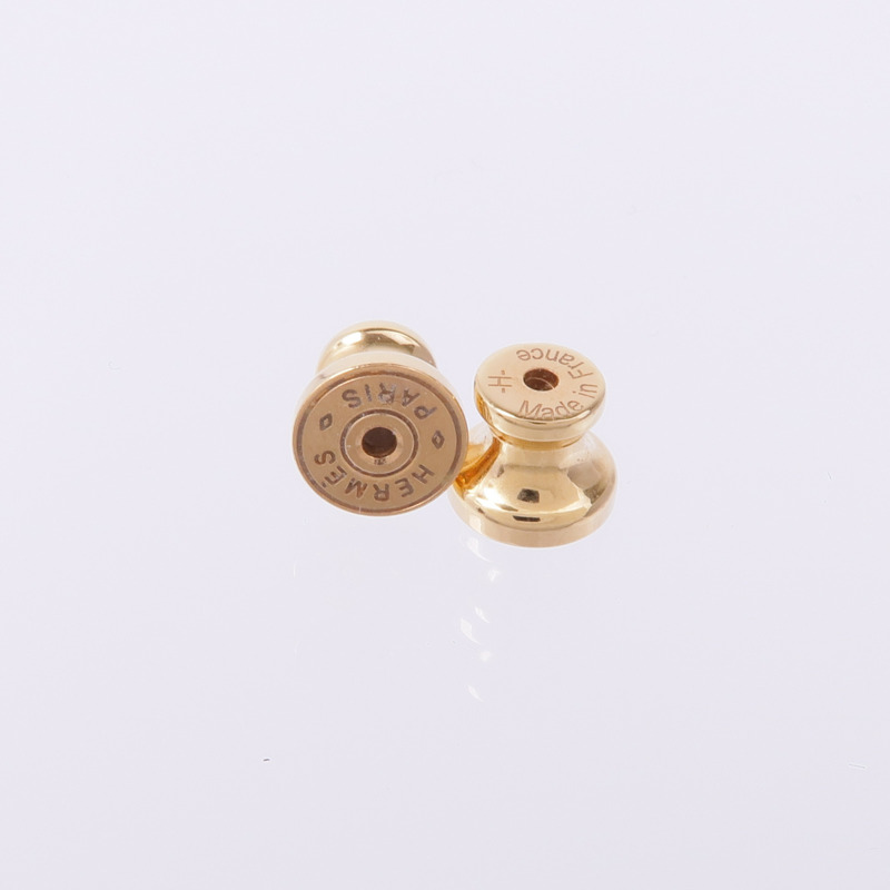 HERMES Swift皮革/鍍金As de Coeur Earrings耳環-5