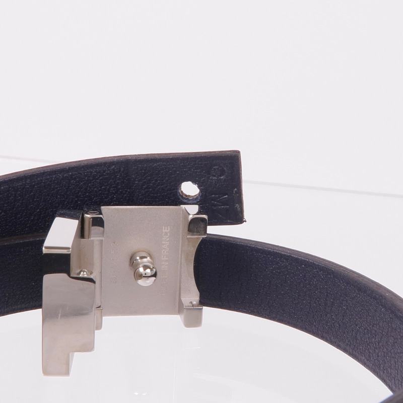 HERMES Swift皮革A to Z Bracelet銀扣手帶-11