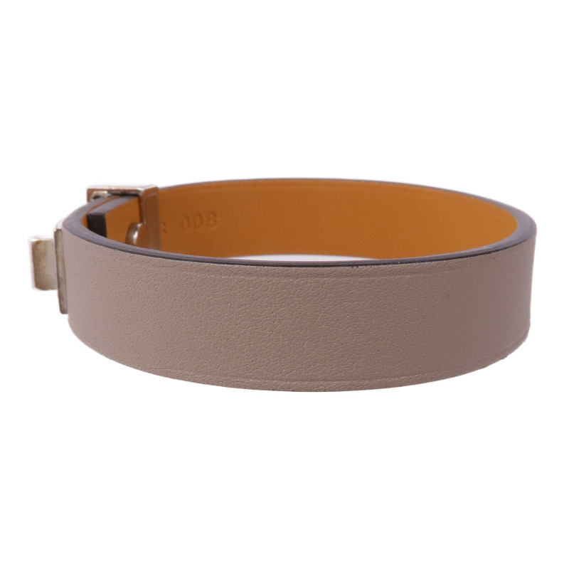 HERMES Swift皮革Mini Dog Bracelet銀扣手帶-1