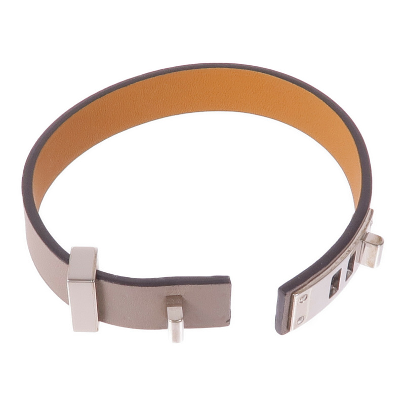 HERMES Swift皮革Mini Dog Bracelet銀扣手帶-6