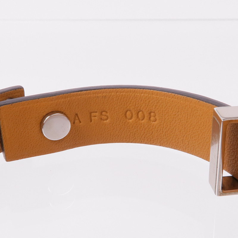HERMES Swift皮革Mini Dog Bracelet銀扣手帶-8