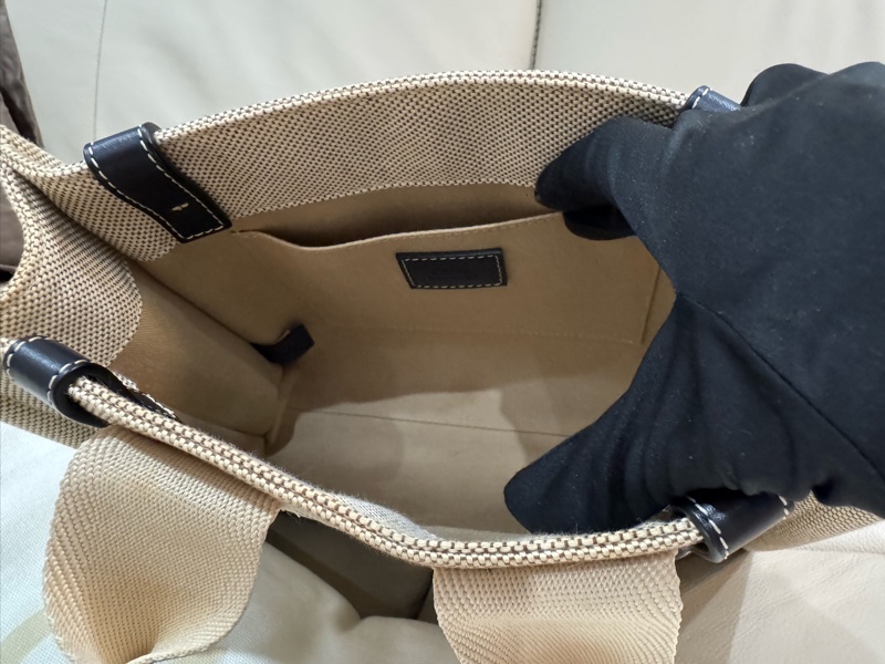 Chloe 經典 woody bag/托特包/深藍配米色/小號/95新美品-6