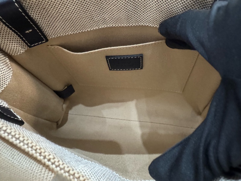 Chloe 經典 woody bag/托特包/深藍配米色/小號/95新美品-7