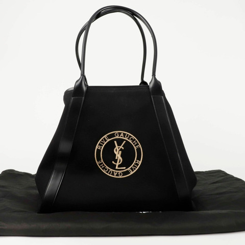 SAINT LAURENT 780096 Rib Gosh帆布手提袋
