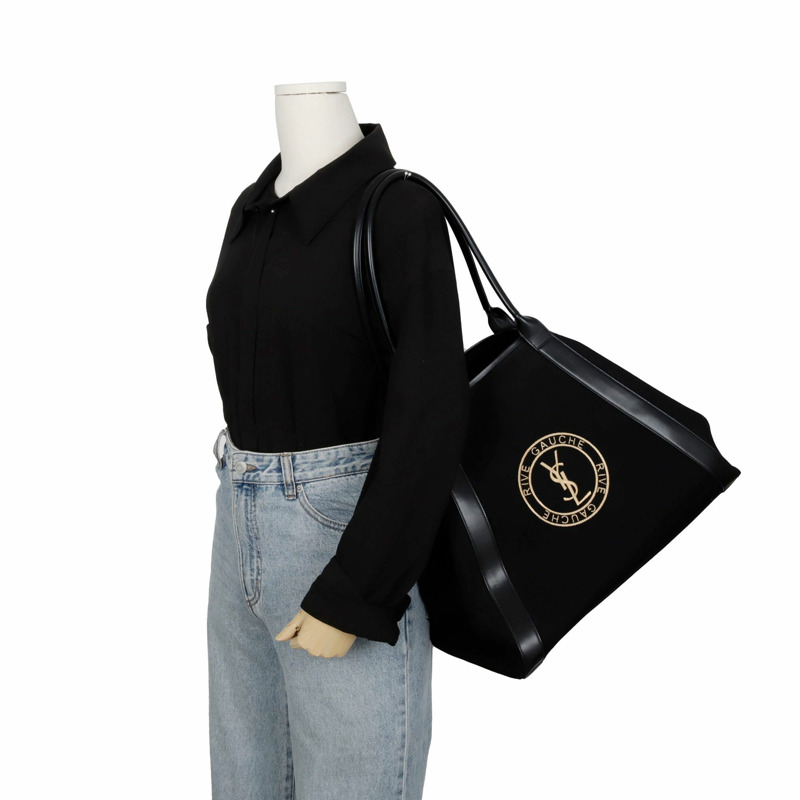 【包稅】SAINT LAURENT 780096 Rib Gosh帆布手提袋-11