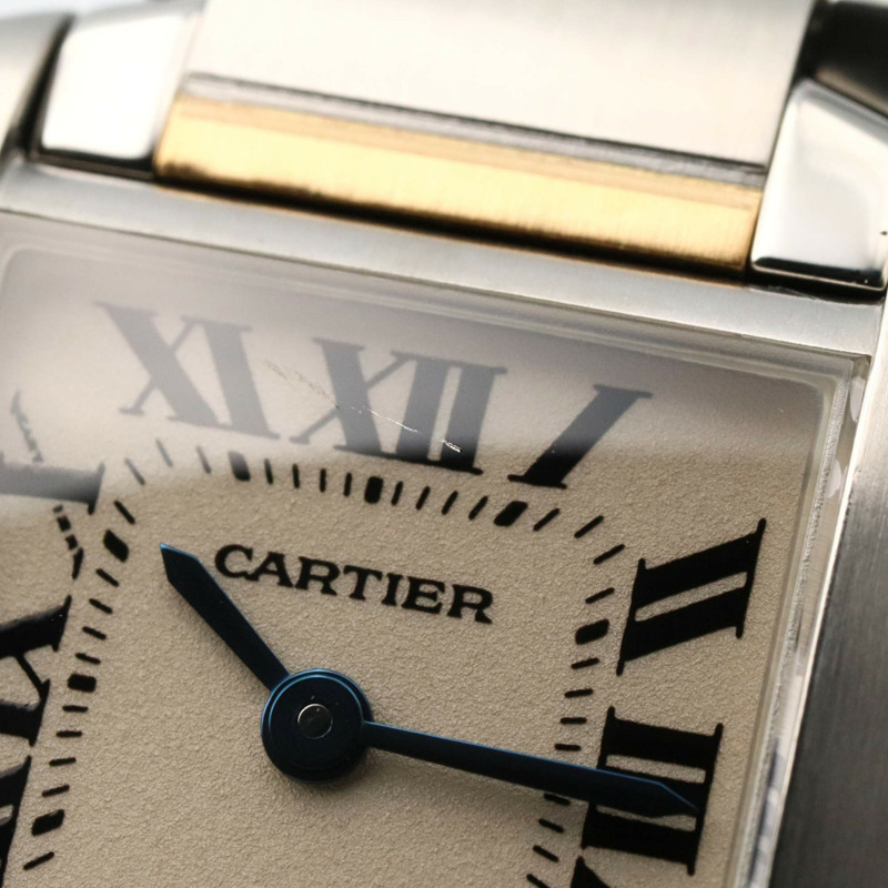 卡地亞 Tank Française 小號腕錶,18K 黃金和不鏽鋼,女士,銀色,W51007Q4-11