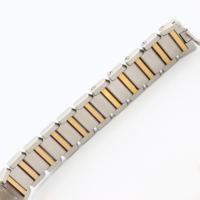 卡地亞 Tank Française 小號腕錶,18K 黃金和不鏽鋼,女士,銀色,W51007Q4-15