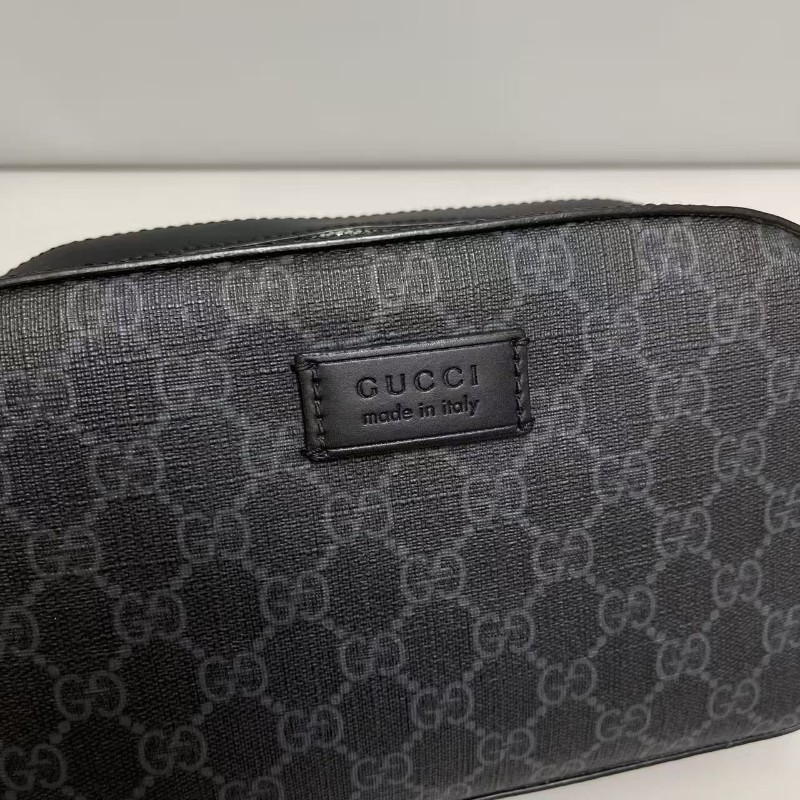 Gucci古馳 男士 黑老花相機包 斜背包-8