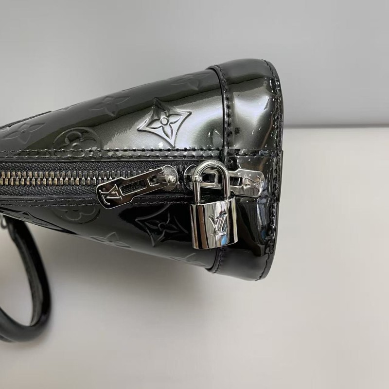 LV路易威登Alma bb黑色漆皮貝殼包 手提包 肩背包-7