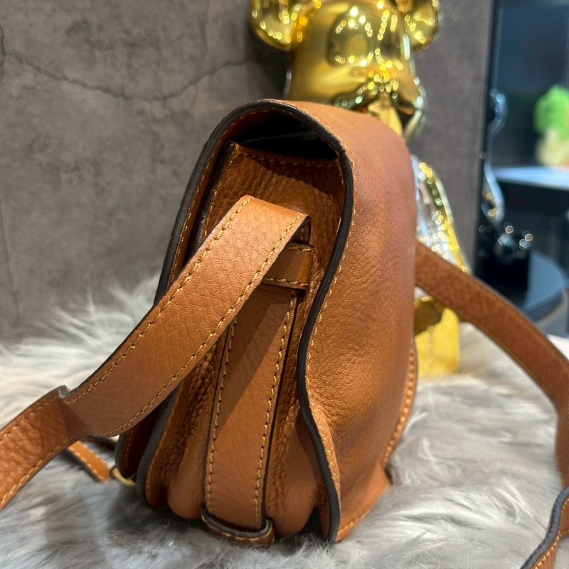 💎Han's house精品服飾💎Chloe Marcie鈴鼓/馬鞍包(小)焦糖色-4