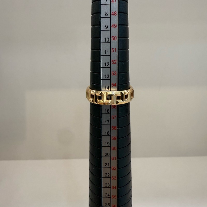 tiffany 18k玫瑰金鏤空戒指T-true系列寬版 55碼-8