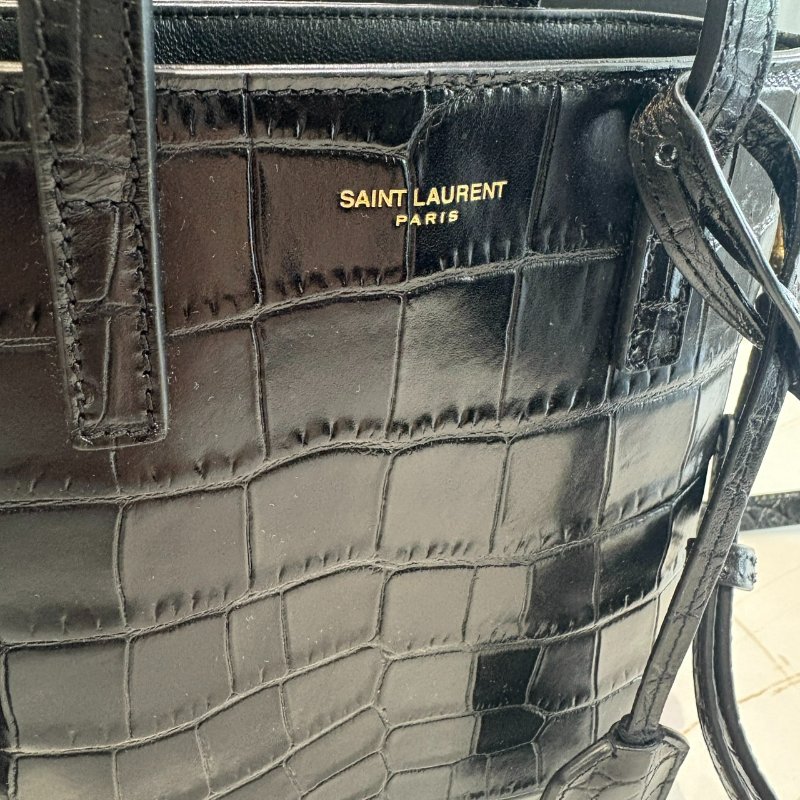 *SHIHNA名牌精品* YSL壓鱷魚紋MINI托特包-1