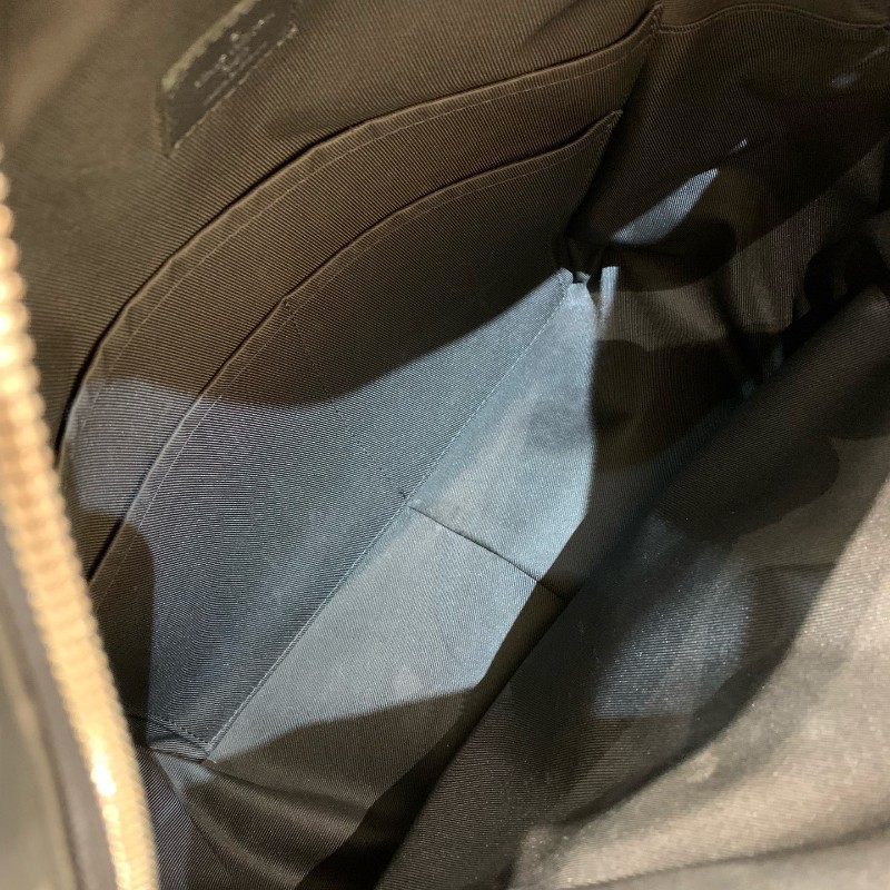 Louis Vuitton 黑老花拼皮阿波羅雙肩包 後背包 晶片款-5