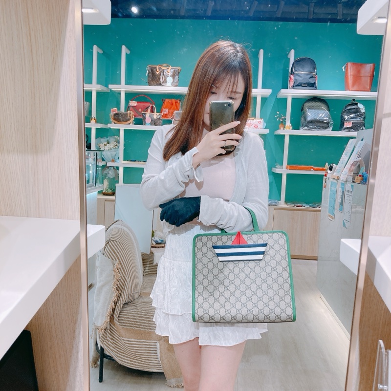 TW4501 GUCCI 古馳兒童小船經典花紋手挽包包CHILDREN BOAT SHIP GG SUPREME HANDBAG CANVAS-1