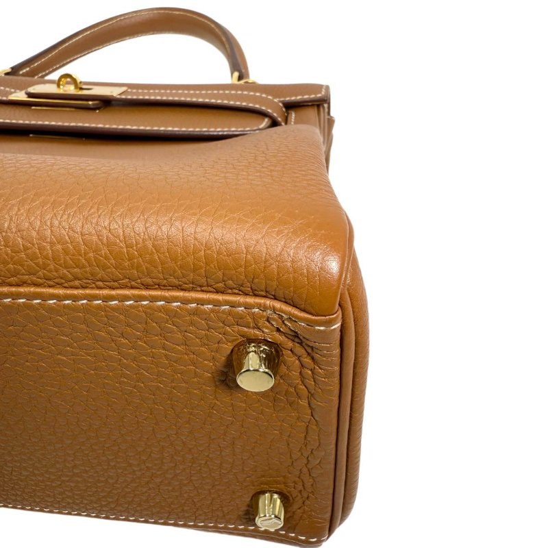 [4539］愛馬仕 Hermès Kelly 28 (金棕色）Togo皮 A刻-6