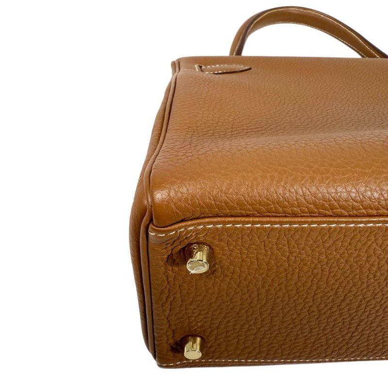 [4539］愛馬仕 Hermès Kelly 28 (金棕色）Togo皮 A刻-7