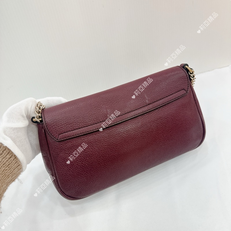 莉亞精品♡Gucci soho流蘇包 暗紫色 二手美包-3