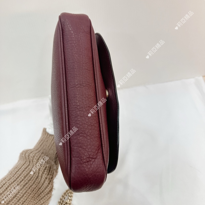 莉亞精品♡Gucci soho流蘇包 暗紫色 二手美包-5