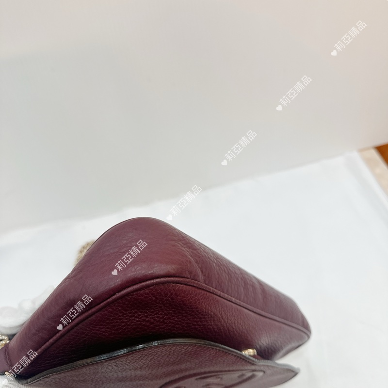 莉亞精品♡Gucci soho流蘇包 暗紫色 二手美包-8
