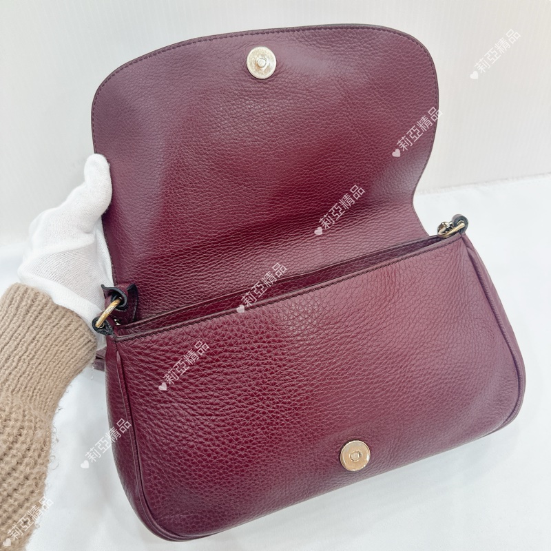 莉亞精品♡Gucci soho流蘇包 暗紫色 二手美包-14