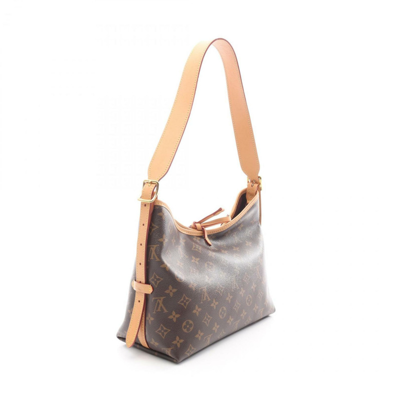 Louis Vuitton Carryall NM PM 單肩包,塗佈帆布和皮革,字母組合,女款,棕色,M46203-1