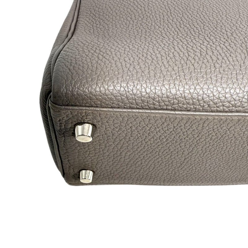 [4254］ Hermès Kelly 32 (錫器灰）Togo皮 D刻-8