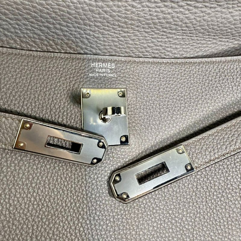 [4254］ Hermès Kelly 32 (錫器灰）Togo皮 D刻-10