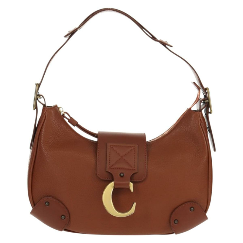 【日本直送】Chloe 肩背包 皮革 棕金色 正品 am9426V-1