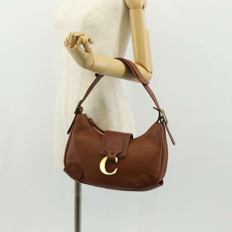 【日本直送】Chloe 肩背包 皮革 棕金色 正品 am9426V-24