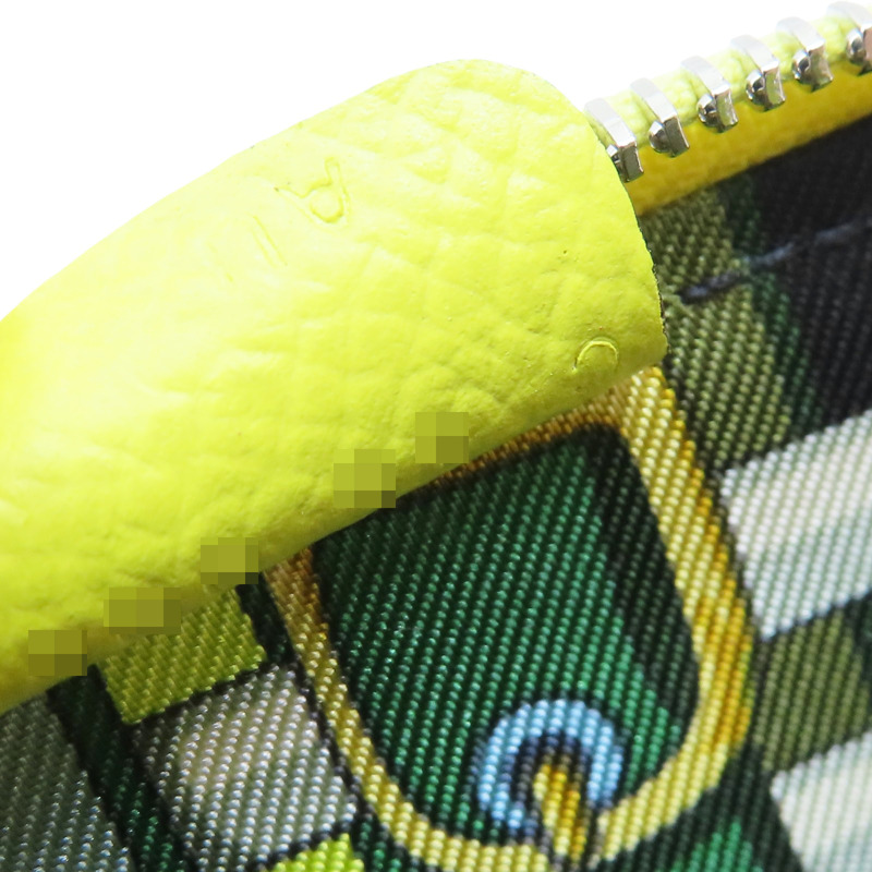 黃色 Epsom牛皮 拉鍊 Silk'In 絲巾 零錢包 C刻 銀扣【HERMES 愛馬仕】-6