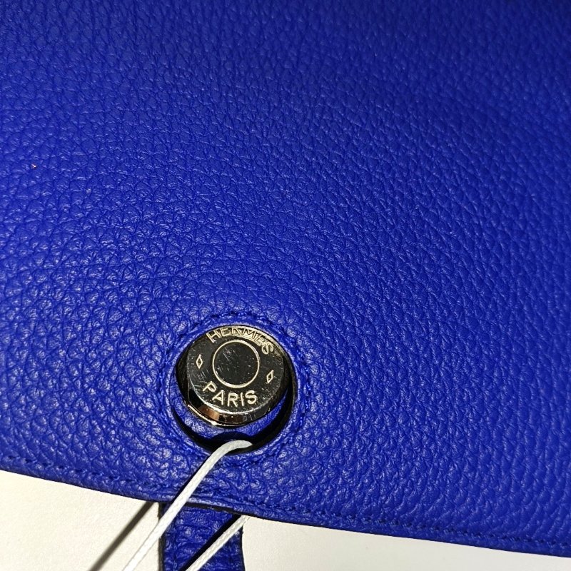 HERMES Dogon 大號 皇室藍Clemence牛皮錢包 銀色五金 X刻-8