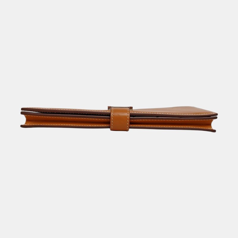 HERMES Bearn 金棕色Swift牛皮錢包 銀色五金 A刻-5