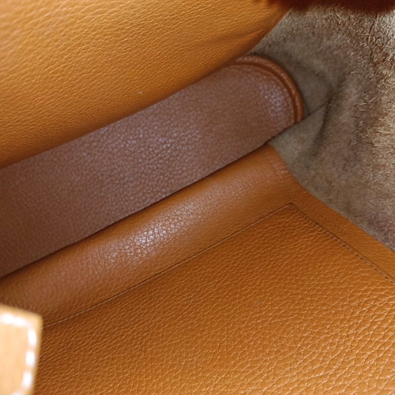 HERMES Good News 愛馬仕橙Clemence牛皮肩背包斜背包 銀色五金-11