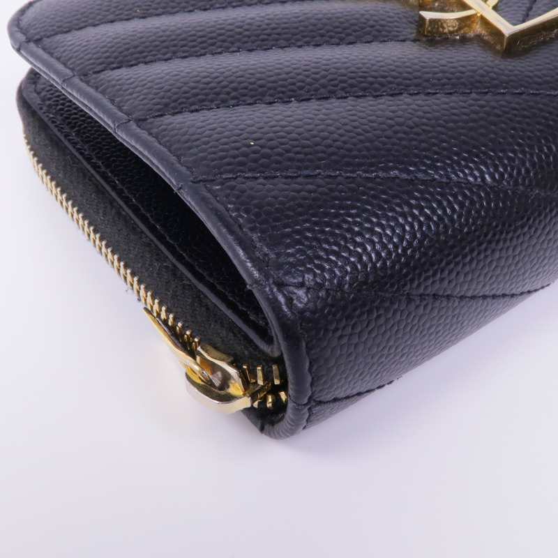 SAINT LAURENT 牛皮皮革Wallet金扣錢包-7